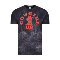 Cloud Black cowgirl up leopad hat boot rodeo western country southern t shirt Vintage Tee - linhVisuals
