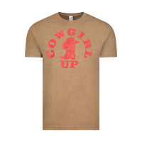 Vintage Coffee cowgirl up leopad hat boot rodeo western country southern t shirt Vintage Tee - linhVisuals