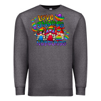 Charcoal Heather love gnome no bounds Premium Sweatshirt - CowhideDigitalArt