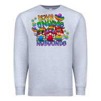 Heather Grey love gnome no bounds Premium Sweatshirt - CowhideDigitalArt