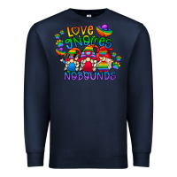 Navy love gnome no bounds Premium Sweatshirt - CowhideDigitalArt