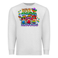 Oatmeal Heather love gnome no bounds Premium Sweatshirt - CowhideDigitalArt