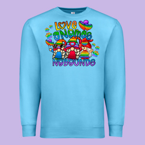 Love Gnome No Bounds Premium Sweatshirt Designed By Cowhidedigitalart