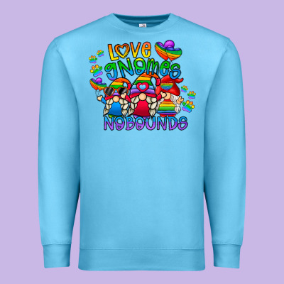 Love Gnome No Bounds Premium Sweatshirt Designed By Cowhidedigitalart