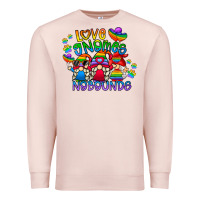 Pale Pink love gnome no bounds Premium Sweatshirt - CowhideDigitalArt