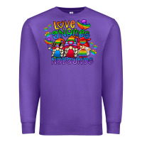 Purple love gnome no bounds Premium Sweatshirt - CowhideDigitalArt
