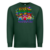 Sports Green love gnome no bounds Premium Sweatshirt - CowhideDigitalArt