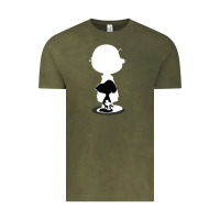 Vintage Olive peanuts shadow silhouette Vintage Tee - linhVisuals