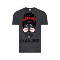 Vintage Black Baseball Mom Skull Vintage Tee - linhVisuals