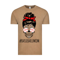 Vintage Coffee Baseball Mom Skull Vintage Tee - linhVisuals