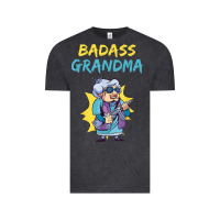 Vintage Black badass grandma family mother grandma t shirt Vintage Tee - linhVisuals