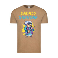 Vintage Coffee badass grandma family mother grandma t shirt Vintage Tee - linhVisuals