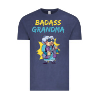 Vintage Denim badass grandma family mother grandma t shirt Vintage Tee - linhVisuals