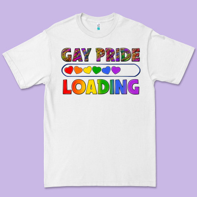 Western Gay Pride Loading Lgbtq+ Premium Tee Designed By Bundleandbundleshop