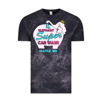 Cloud Black pink elephant car wash Vintage Tee - linhVisuals