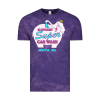 Cloud Purple pink elephant car wash Vintage Tee - linhVisuals