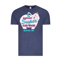 Vintage Denim pink elephant car wash Vintage Tee - linhVisuals