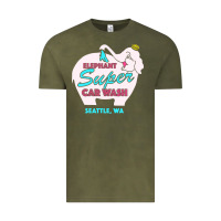 Vintage Olive pink elephant car wash Vintage Tee - linhVisuals