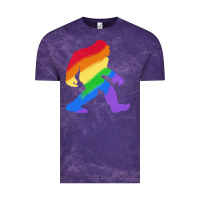 Cloud Purple bigfoot t  shirt rainbow bigfoot t  shirt Vintage Tee - linhVisuals