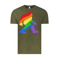 Vintage Olive bigfoot t  shirt rainbow bigfoot t  shirt Vintage Tee - linhVisuals