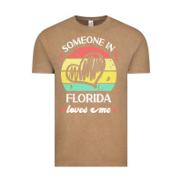 Vintage Coffee someone in florida loves me t  shirt someone in florida loves me funny Vintage Tee - linhVisuals