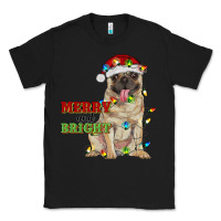 Black merry and bright pug Classic Tee - RanaPortraitStore