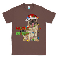 Chestnut merry and bright pug Classic Tee - RanaPortraitStore