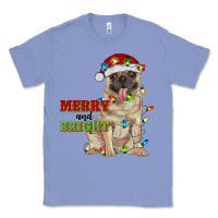 Colony Blue merry and bright pug Classic Tee - RanaPortraitStore