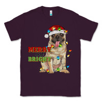 Plum merry and bright pug Classic Tee - RanaPortraitStore