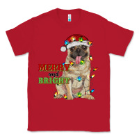 Red merry and bright pug Classic Tee - RanaPortraitStore