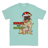 Seafoam merry and bright pug Classic Tee - RanaPortraitStore