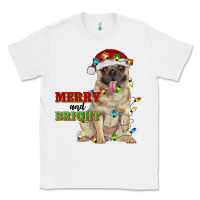 White merry and bright pug Classic Tee - RanaPortraitStore