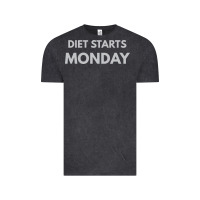 Vintage Black diet starts monday Vintage Tee - linhVisuals
