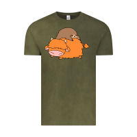 Vintage Olive sloth and highland cow Vintage Tee - linhVisuals