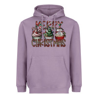Lavender Merry Christmas Heavyweight Hoodie - CowhideDigitalArt