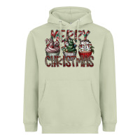 Matcha Merry Christmas Heavyweight Hoodie - CowhideDigitalArt