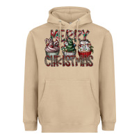 Mushroom Merry Christmas Heavyweight Hoodie - CowhideDigitalArt