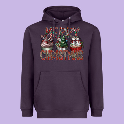 Merry Christmas Heavyweight Hoodie Designed By Cowhidedigitalart