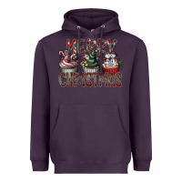 Plum Merry Christmas Heavyweight Hoodie - CowhideDigitalArt