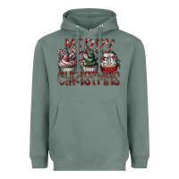 Sage Merry Christmas Heavyweight Hoodie - CowhideDigitalArt