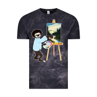 Cloud Black bob sloth Vintage Tee - linhVisuals