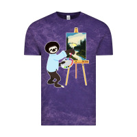Cloud Purple bob sloth Vintage Tee - linhVisuals