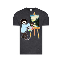 Vintage Black bob sloth Vintage Tee - linhVisuals