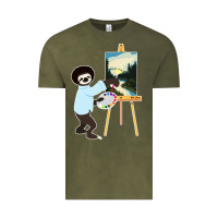 Vintage Olive bob sloth Vintage Tee - linhVisuals