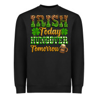 Black St. Patrick's Irish today hungover tomorrow Heavyweight Sweatshirt - OliviaCreatesArt