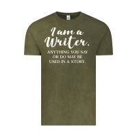 Vintage Olive i am a writer Vintage Tee - linhVisuals