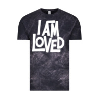 Cloud Black i am loved Vintage Tee - linhVisuals