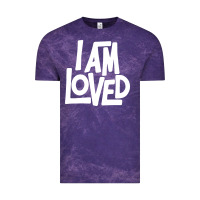 Cloud Purple i am loved Vintage Tee - linhVisuals