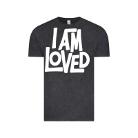 Vintage Black i am loved Vintage Tee - linhVisuals