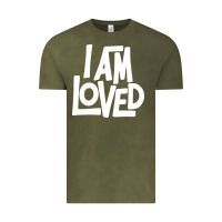 Vintage Olive i am loved Vintage Tee - linhVisuals
